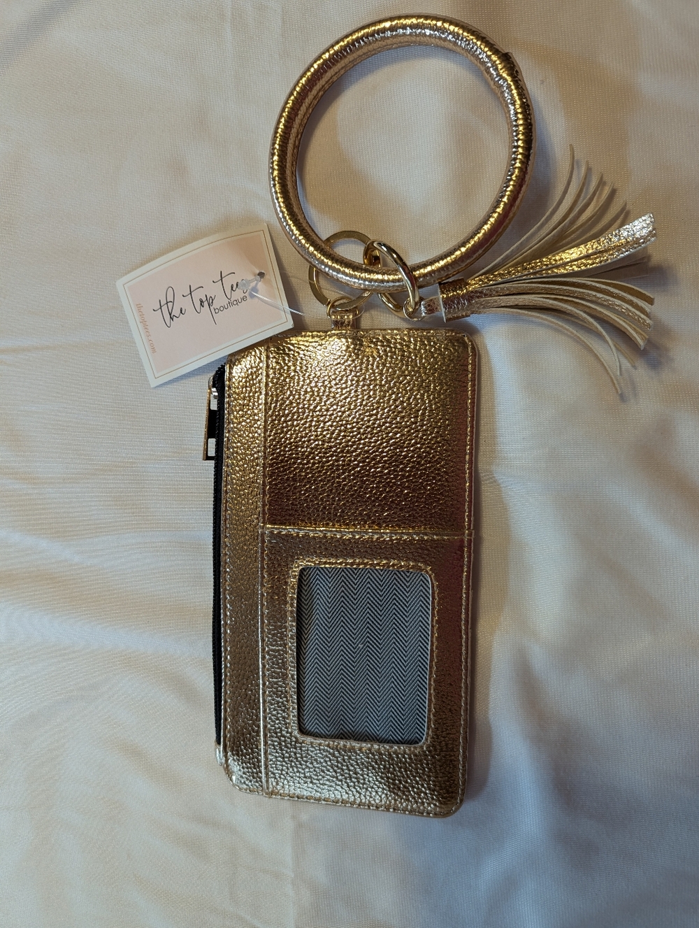 Rose Gold Key Ring Zipper Wallet BNWT